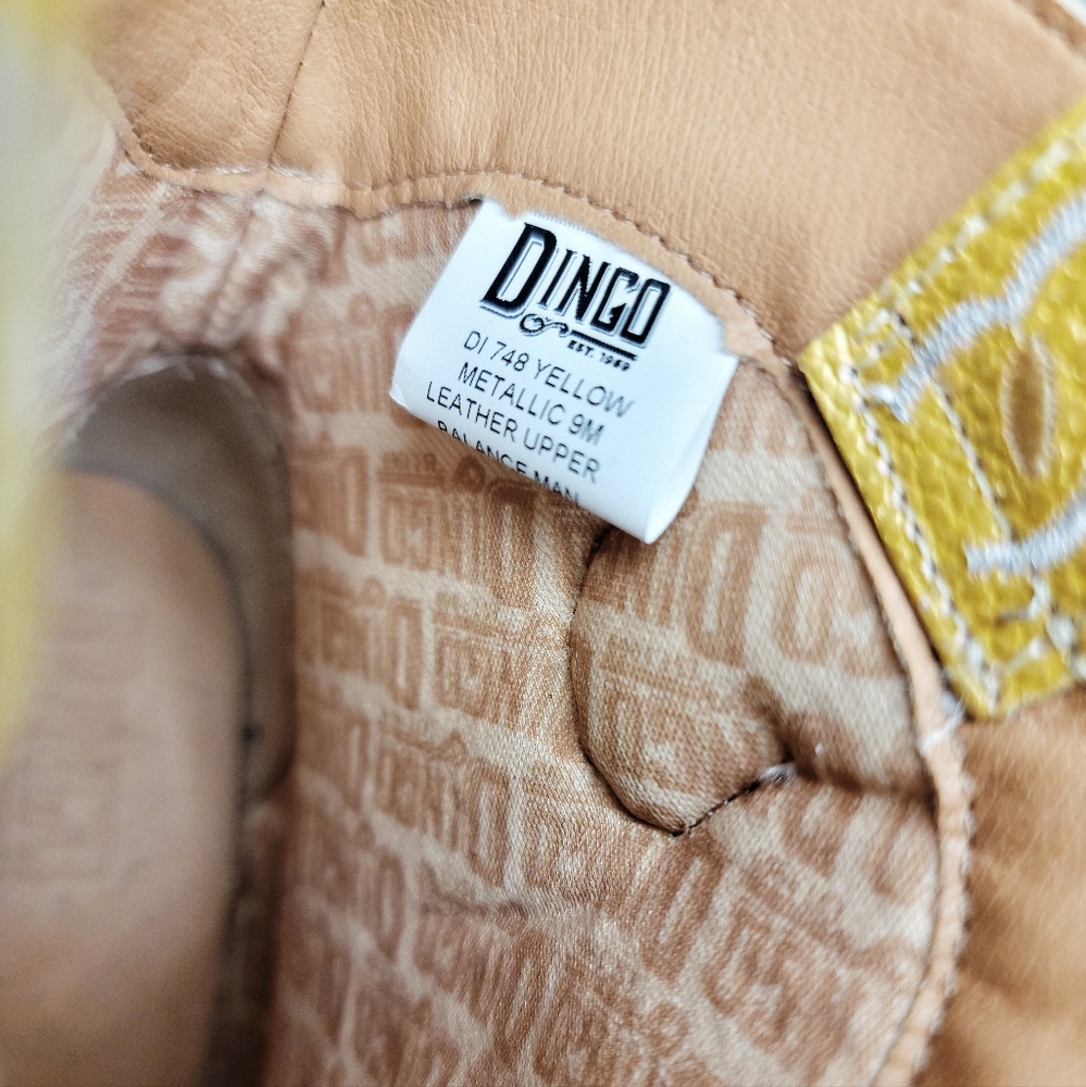 🕊️ Anthropologie Dingo Gold Floral Western Ankle Boots size 9 - Picture 7 of 7